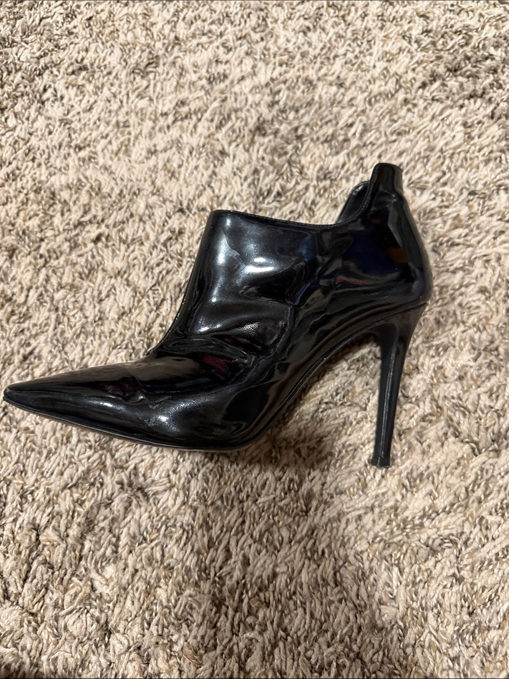 Michael Kors Black Patent Pointed Ankle Bootie